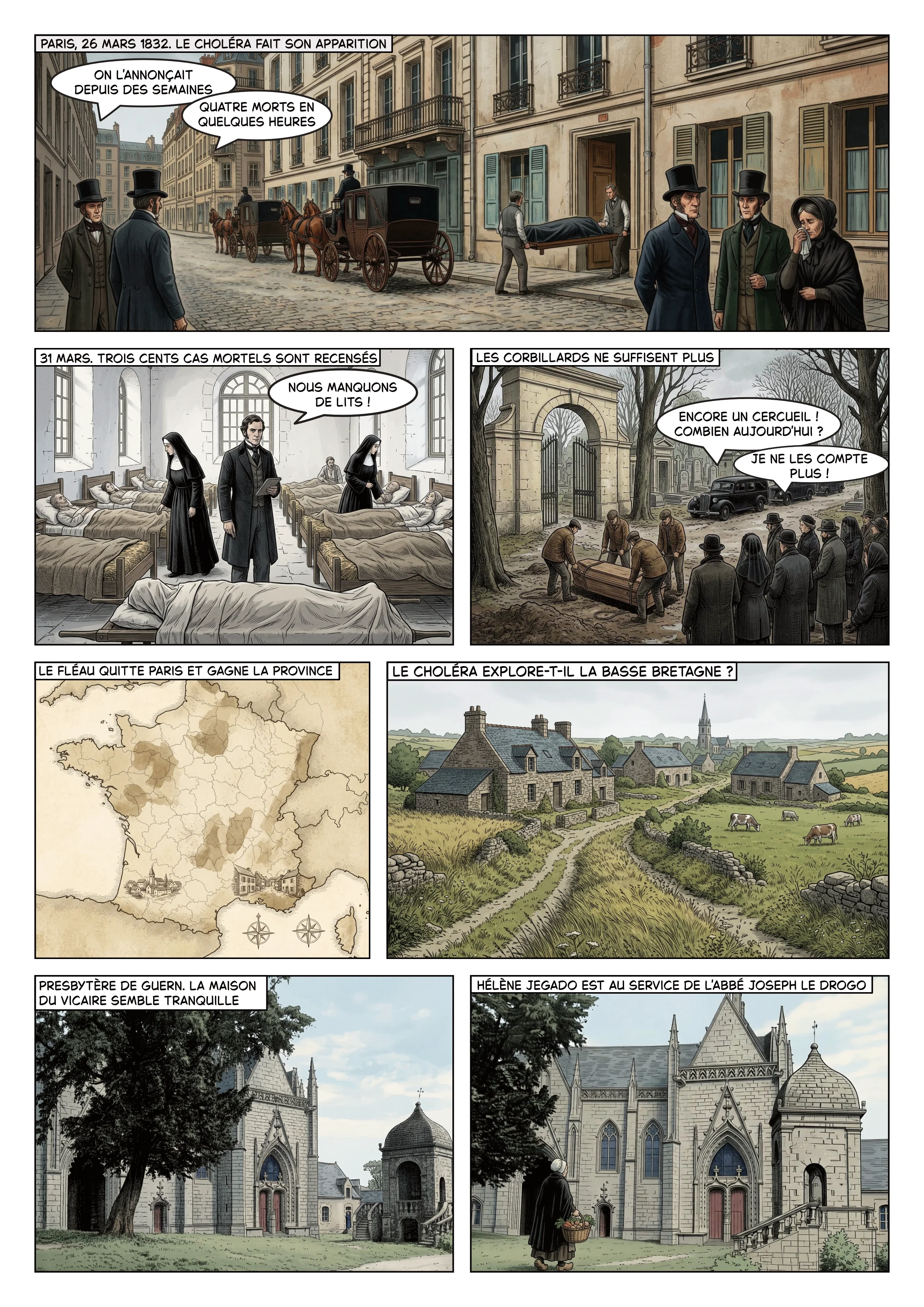 Paris, 26 mars 1832 - L'épidémie de choléra frappe la capitale, contexte historique du roman graphique Hélène Jégado